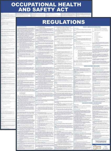 The OHSA Poster presented as a professional Block Mounted display, showing the sleek black edging and rigid backing for a durable and modern look.