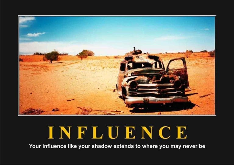 Influence Motivational Posters A4 : A3 - Lazer Art & Frame